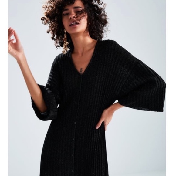 Zara Metallic Knit Dress - Picture 2 of 9